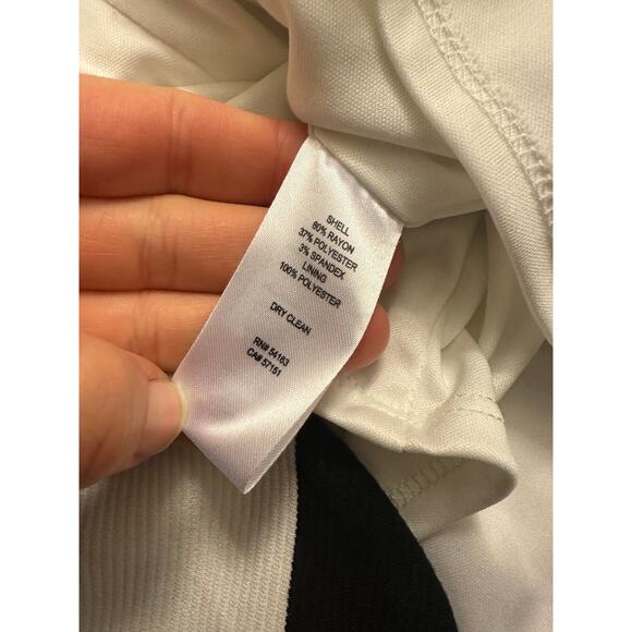 Jessica Howard Bold White Black Striped Short Sleeve Tunic Dress 6Size - Picture 6 of 6